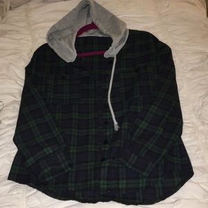 Flannel hoodie